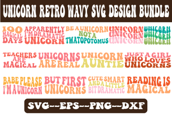 Reviewing the Unicorn Retro Wavy SVG Bundle